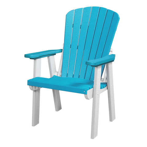 OS Home and Office Model 511ARW Fan Back Chair Made in the USA- Aruba Blue on White Base
