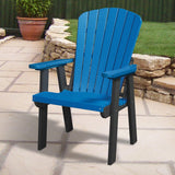 OS Home and Office Model 511BBK Fan Back Chair in Blue with a black base