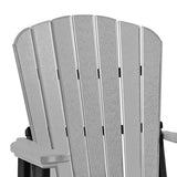 OS Home and Office Model 511LGB Fan Back Chair Made in the USA- Light Gray, Black Base