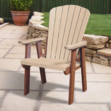 OS Home and Office Model 511WWTB Fan Back Chair Made in the USA- Weatherwood, Tudor Brown Base