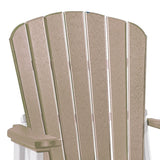 OS Home and Office Model 511WWWT Fan Back Chair  in WeatherWood with a White Base