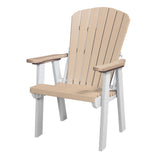 OS Home and Office Model 511WWWT Fan Back Chair  in WeatherWood with a White Base