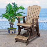 OS Home and Office Model 516CTB Fan Back Balcony Glider Made in the USA- Cedar, Tudor Brown Base