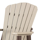 OS Home and Office Model 516WWTB Fan Back Balcony Glider Made in the USA- Weatherwood, Tudor Brown Base