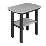 OS Home and Office Model 525LGB Oval End Table Made in the USA- Light Gray on Black Base