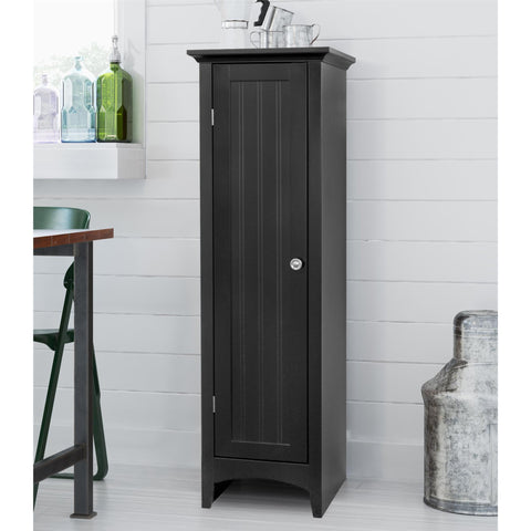 OS Home and Office One Door Kitchen Storage Pantry in Black