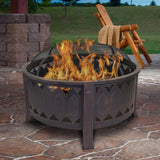 Outdoor Leisure Products 30 inch Round Fire Pit with Oil Rubbed Bronze Finish