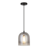 Hudson & Canal Marit Pendant In Smoked Nickel Glass