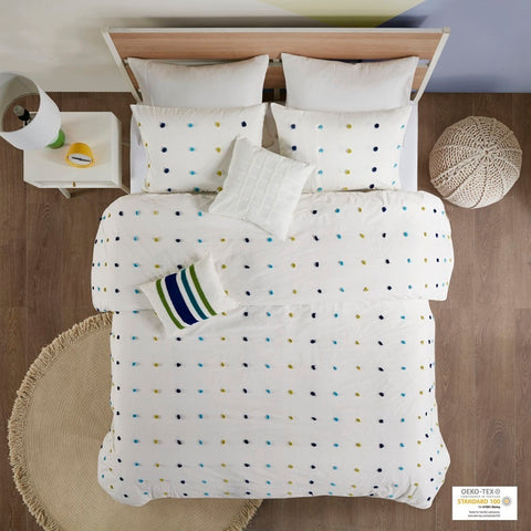 Urban Habitat Callie Cotton Jacquard Pom Pom Comforter Set - Twin
