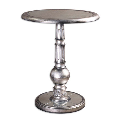 Uttermost Baina Accent Table in Baina's Brushed Silver