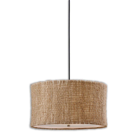 Uttermost Burleson 3 Lt Hanging Shade in Natural Twine