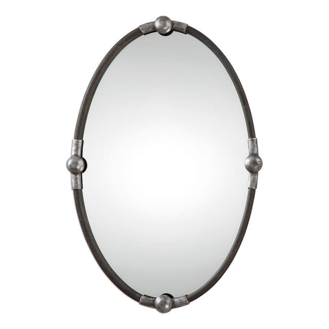 Uttermost Carrick Black Oval Mirror