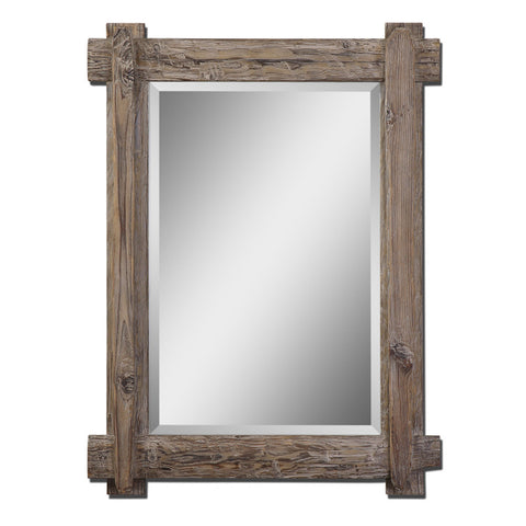 Uttermost Claudio Rectangular Wall Mirror in Walnut Stained