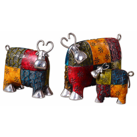 Uttermost Colorful Cows Accessories (Set of 3)