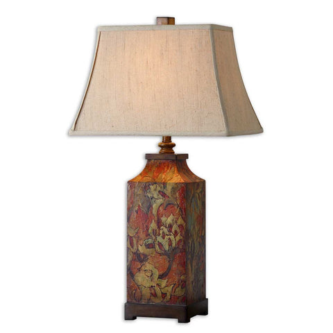 Uttermost Colorful Flowers Lamp