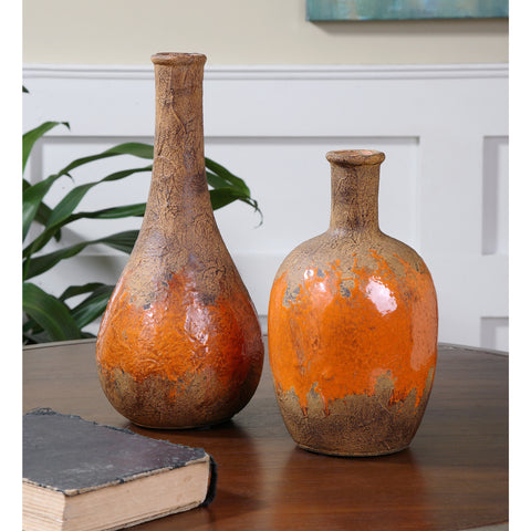 Uttermost Kadam Ceramic Vases S/2