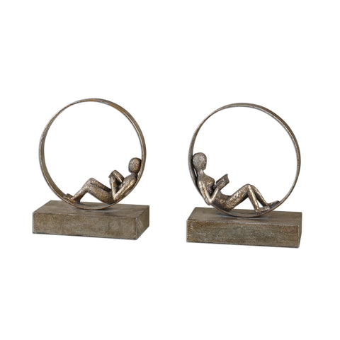 Uttermost Lounging Reader Bookends (Set of 2)