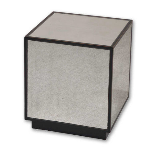 Uttermost Matty Mirrored Cube in Antiqued Mirrors
