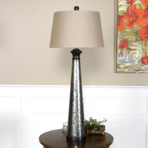 Uttermost Mustapha Distressed Silver Table Lamp