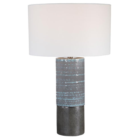Uttermost Prova Gray Textured Table Lamp