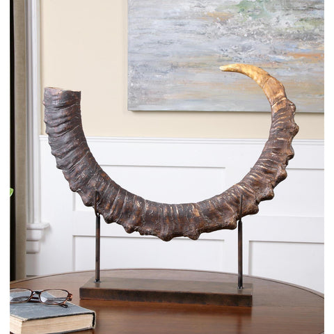 Uttermost Sable Antelope Horn Sculpture