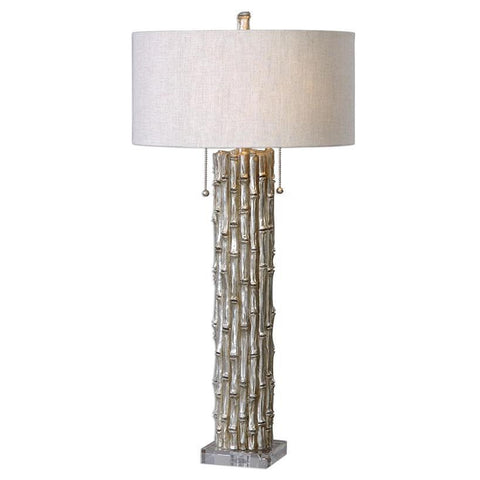 Uttermost Silver Bamboo Table Lamp