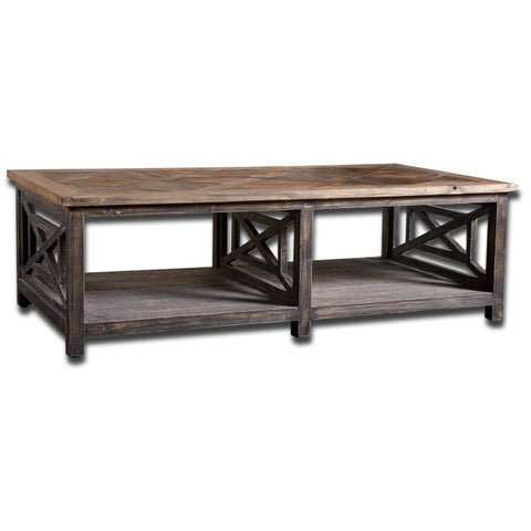 Uttermost Spiro Cocktail Table in Brushed Black