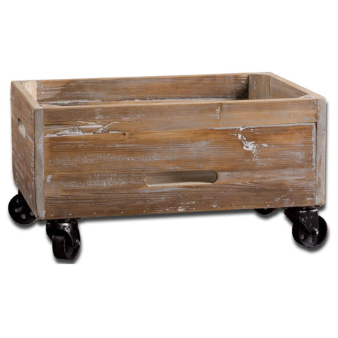 Uttermost Stratford Rolling Box in Reclaimed Fir Wood