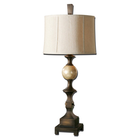 Uttermost Tusciano Table Lamp w/ Khaki Linen Fabric Shade