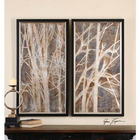 Uttermost Twigs Hand Painted Art Set Of 2