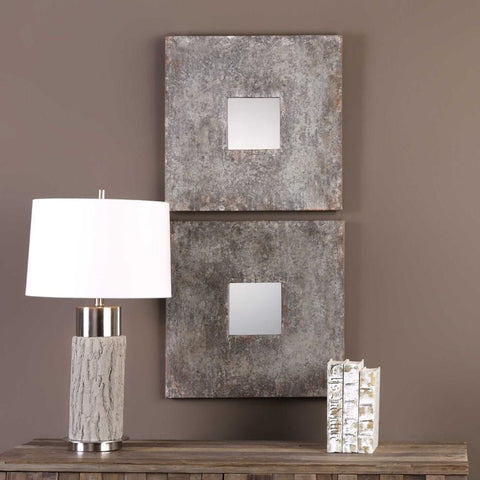 Uttermost Uttermost Altha Burnished Square Mirrors Set of 2