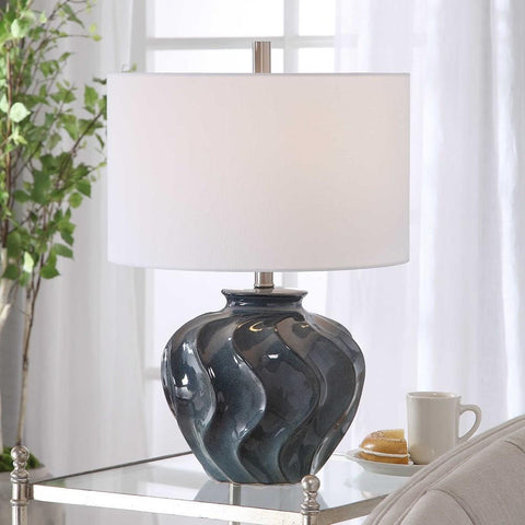 Uttermost Uttermost Aquilina Aged Blue Table Lamp