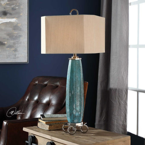 Uttermost Uttermost Cabella Aged Blue Table Lamp