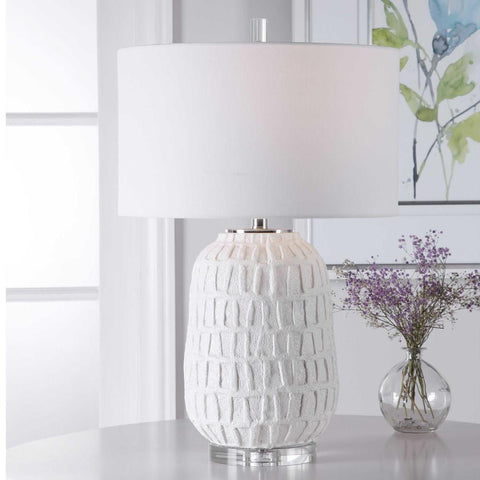 Uttermost Uttermost Caelina Textured White Table Lamp