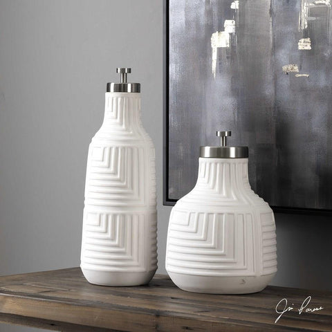 Uttermost Uttermost Chandran Matte White Containers Set of 2