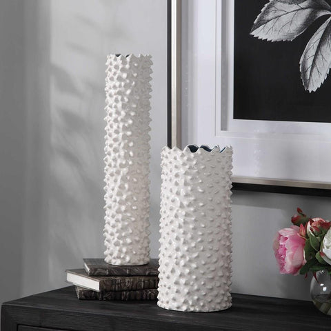 Uttermost Uttermost Ciji White Vases, Set of 2