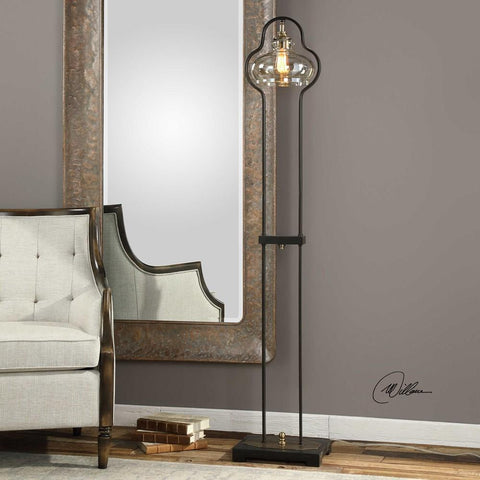 Uttermost Uttermost Cotulla Amber Glass Floor Lamp
