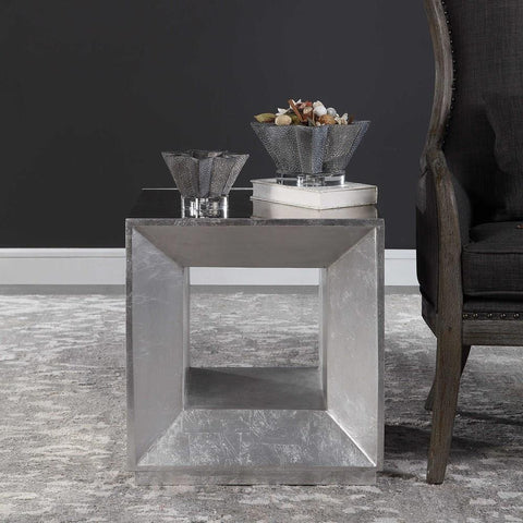 Uttermost Uttermost Flair Silver Cube Table