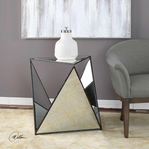 Uttermost Uttermost Hilaire Tripod Mirrored Accent Table