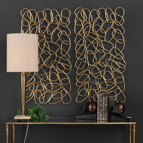 Uttermost Uttermost In The Loop Gold Wall Art Set of 2