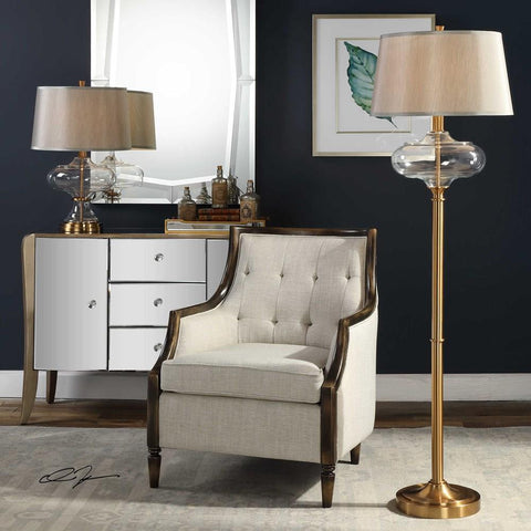 Uttermost Uttermost Jelani Glass & Brass Floor Lamp