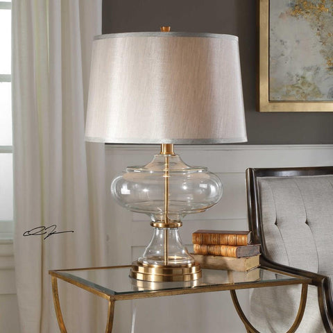 Uttermost Uttermost Jelani Glass & Brass Lamp