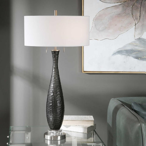 Uttermost Uttermost Jothan Frosted Black Table Lamp
