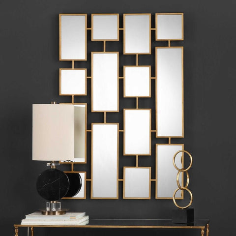 Uttermost Uttermost Kennon Forged Gold Rectangles Mirror