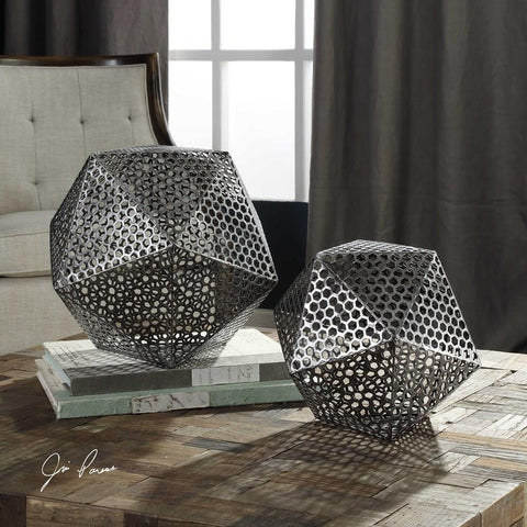 Uttermost Uttermost Kimora Aged Icosahedrons Set of 2