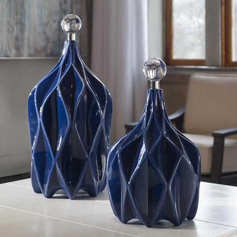 Uttermost Uttermost Klara Geometric Bottles, Set of 2