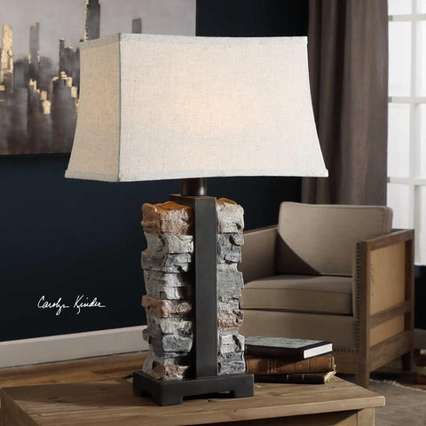 Uttermost Uttermost Kodiak Stacked Stone Lamp