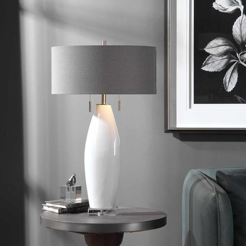 Uttermost Uttermost Laurie White Ceramic Table Lamp