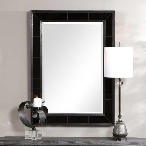 Uttermost Uttermost Lonara Black Tile Mirror