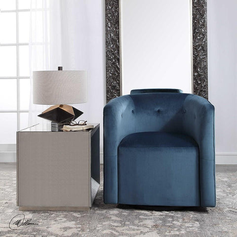 Uttermost Uttermost Mallorie Blue Swivel Chair